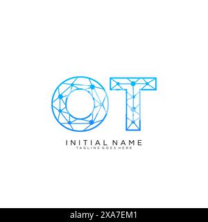 OT tech logo icon design template Stock Vector