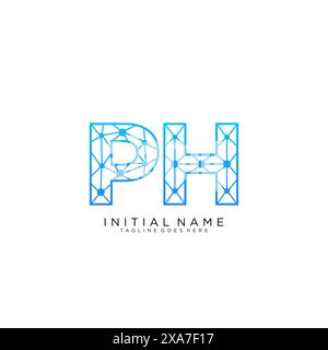 PH tech logo icon design template Stock Vector