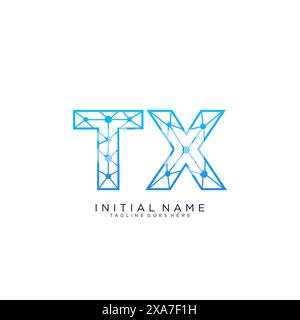 TX tech logo icon design template Stock Vector