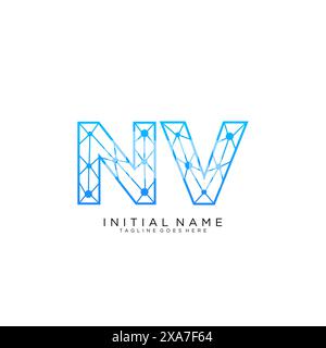NV tech logo concept design Stock Vector Image & Art - Alamy