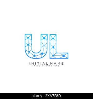 UL tech logo icon design template Stock Vector