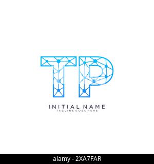 TP tech logo icon design template Stock Vector