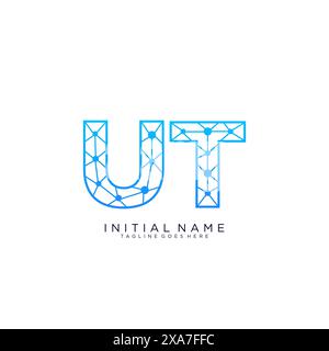 UT tech logo icon design template Stock Vector