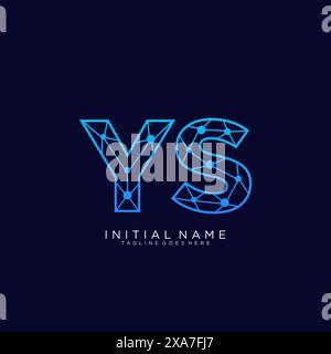YS tech logo icon design template Stock Vector