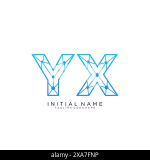 YX tech logo icon design template Stock Vector