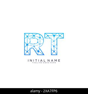 RT tech logo icon design template Stock Vector