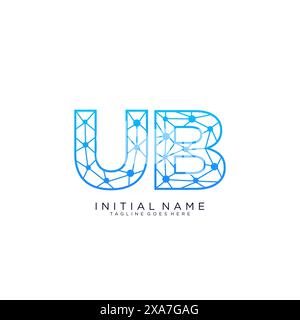 UB tech logo icon design template Stock Vector