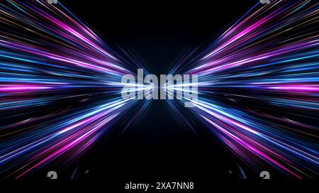 technology futuristic warp background speed Stock Photo