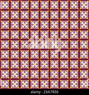 Colorful tileable pattern with flat design. Ornament Background Stock Vector