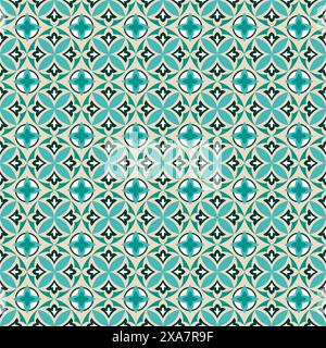 Colorful seamless pattern with flat design, tile pattern vector Stock Vector