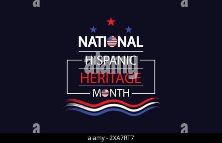 Celebrating National Hispanic Heritage Month text with usa flag