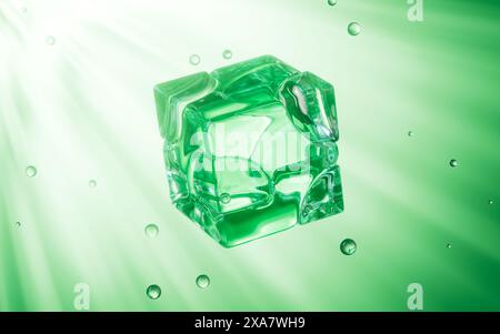 Abstract glass cubes, 3d rendering. 3d illustration. Stock Photo