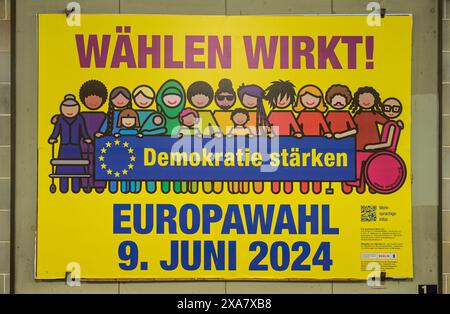 Wählen wirkt, Werbung für die Europawahl 2024, Berlin, Deutschland Stock Photo