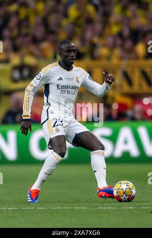 Ferland Mendy (Real Madrid) during the UEFA Champions League 2023 2024 match between Borussia Dortmund 0-2 Real Madrid at Wembley Stadium on June 01, 2024 in London, England. Credit: Maurizio Borsari/AFLO/Alamy Live News Stock Photo