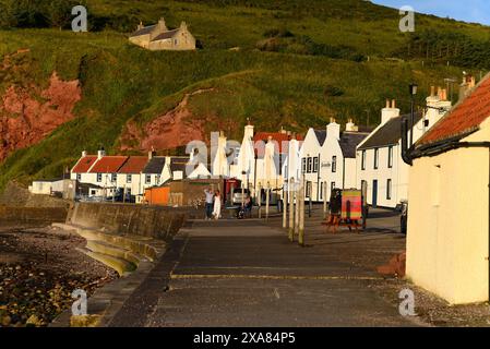 Fishing village of Pennan on the north coast of Scotland, film set of the 1983 film LOCAL HERO with Burt Lancaster, Scotland, United Kingdom, Europe Stock Photo