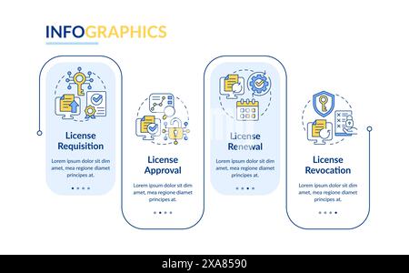 Software license management rectangle infographic template Stock Vector ...