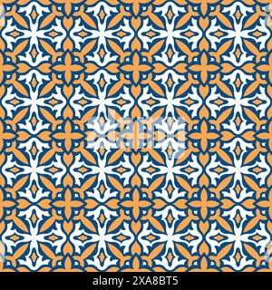 Colored and realistic ceramic floor tiles ornaments for creation of different pattern Stock Vector