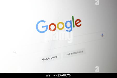 Undated file photo of the Google homepage. A dedicated mobile app to access Google's Gemini, the firm's generative AI assistant which puts Google's flagship artificial intelligence product in the hands of millions more users, has been released in the UK for the first time on Google's own Android mobile operating system. Issue date: Wednesday June 5, 2024. Stock Photo