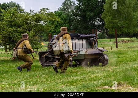 Historical reconstruction. Polish defensive war 1939. Battle of Wyry ...