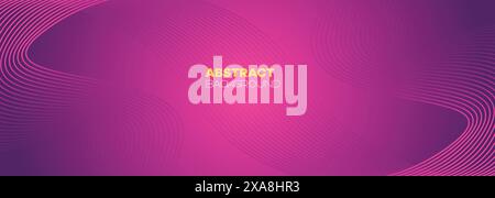 Abstract pink purple and violet gradient wave line web background. Orange, red smooth element swoosh speed wave modern stream vector banner background Stock Vector