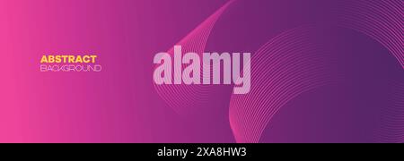 Abstract pink purple and violet gradient wave line web background. Orange, red smooth element swoosh speed wave modern stream vector banner background Stock Vector