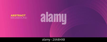 Abstract pink purple and violet gradient wave line web background. Orange, red smooth element swoosh speed wave modern stream vector banner background Stock Vector