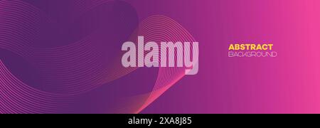 Abstract pink purple and violet gradient wave line web background. Orange, red smooth element swoosh speed wave modern stream vector banner background Stock Vector