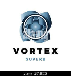 Vortex Icon Logo Design Template Stock Vector