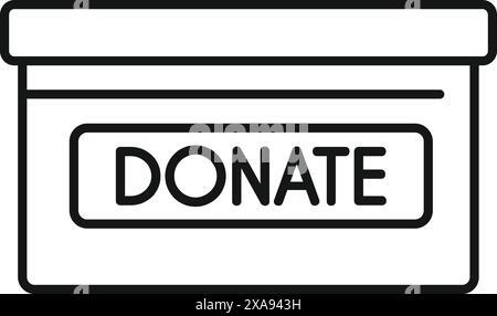 Simple, bold icon representing the act of donating to charity and supporting good causes Stock Vector