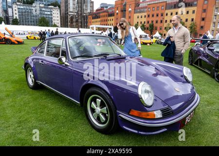 1973 Porsche 911 Carrerra RS 2.7 at the 2024 London Concours at the Honourable Artillery Comany in the City of London UK Stock Photo