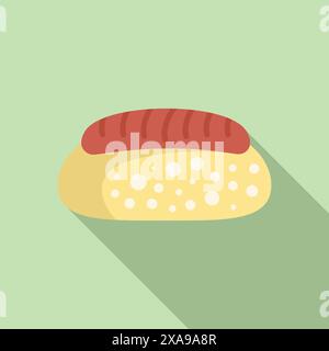 Enjoying a hot dog on a beautiful summer day Stock Vector