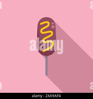 Enjoying a sweet and refreshing treat on a hot summer day Stock Vector