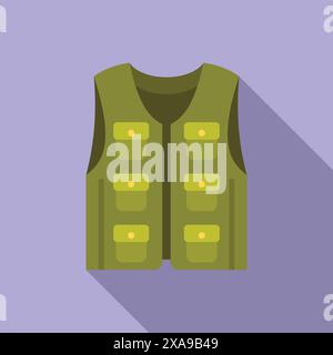 Green hunter vest icon, cartoon style Stock Vector Image & Art - Alamy