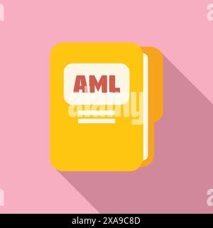 Illustrating the concept of anti money laundering with a folder symbolizing important documents Stock Vector