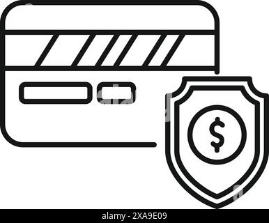 Protecting your finances and ensuring secure transactions Stock Vector