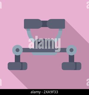 Abdominal crunch machine for exercising abdominal muscles Stock Vector