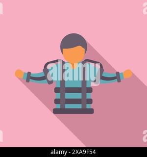 Man wearing a medical exoskeleton, showcasing the potential of modern medicine Stock Vector