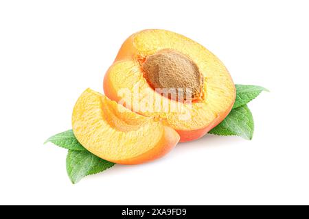 Apricots isolated on white background Stock Photo