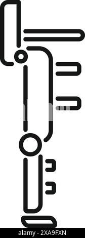 Cutting edge exoskeleton technology designed to provide assistance with walking for individuals with mobility challenges. Disabilities. Injuries. Or undergoing rehabilitation. Foot. Ankle. Knee Stock Vector