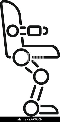 Robotic arm carefully positioning a component, showcasing automation in manufacturing Stock Vector