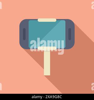 Capturing life's moments with modern technology, using a monopod for stability and convenience Stock Vector
