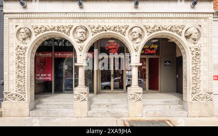 The Second City is a improvisational comedy troupe founded in 1959 and was the starting point for many award-winning stars. Stock Photo