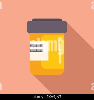 Illustration of a medical pills container with various prescription medication bottles and supplies for health care and pharmaceutical treatment. Including pills. Capsules. Tablets. Vitamins. Clinics Stock Vector
