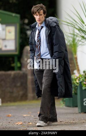 THIS IMAGE IS SUBMITTED ON SPEC. A FEE IS PAYABLE ON USE. Dr Who filming in Cardiff today Monday 5/10/09. The new Doctor Matt Smith pictured on location in Cardiff today. © Roger Donovan, Media Photos, 10 Eugene Close, St Mellons, Cardiff, CF3 0LZ. Tel: 02920 361126 Mobile: 07711 325100 e-mail: roger@mediaphotos.co.uk www.mediaphotos.co.uk Stock Photo