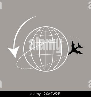Set of place and globe social icon elements Stock Vector