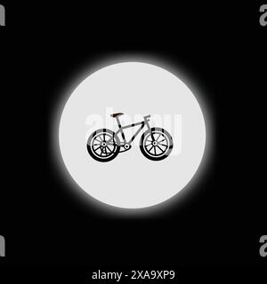 Set of neumorphic bicycle icon elements Stock Vector
