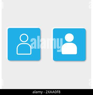 User icon button, profile button Stock Vector