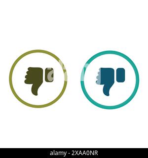 Dislike icon button 3d. Unlike icon Stock Vector