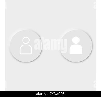User icon button, profile button Stock Vector