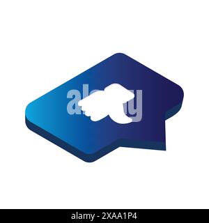 Dislike icon button 3d. Unlike icon Stock Vector